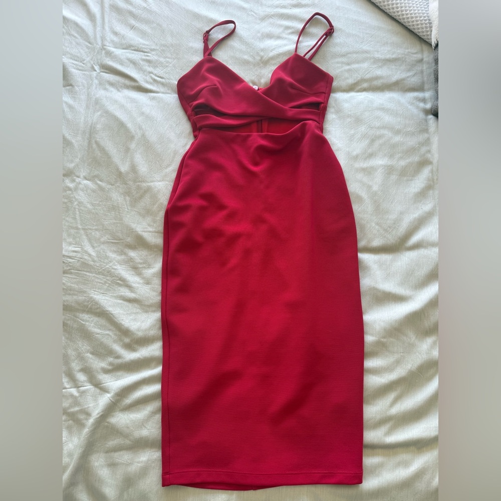 Nookie Red Bodycon Midi Dress
